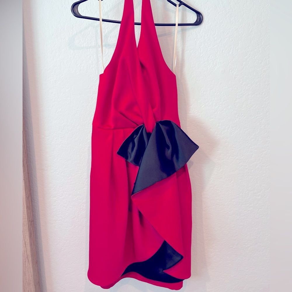 Halston Heritage | halter bow dress | size 4